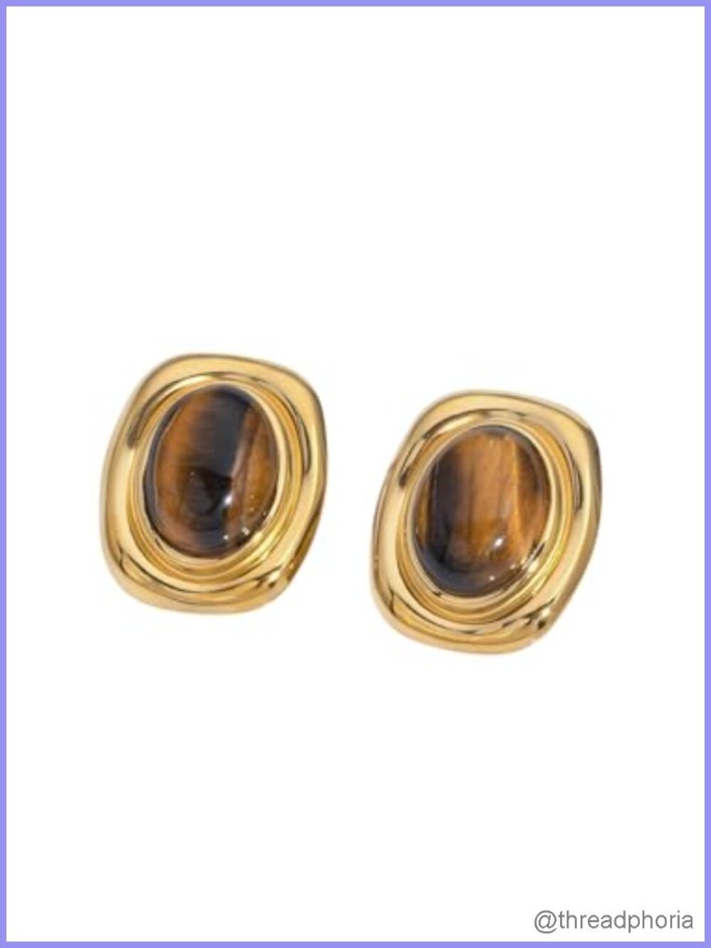 Gold Statement Earrings Lightweight Post Backing